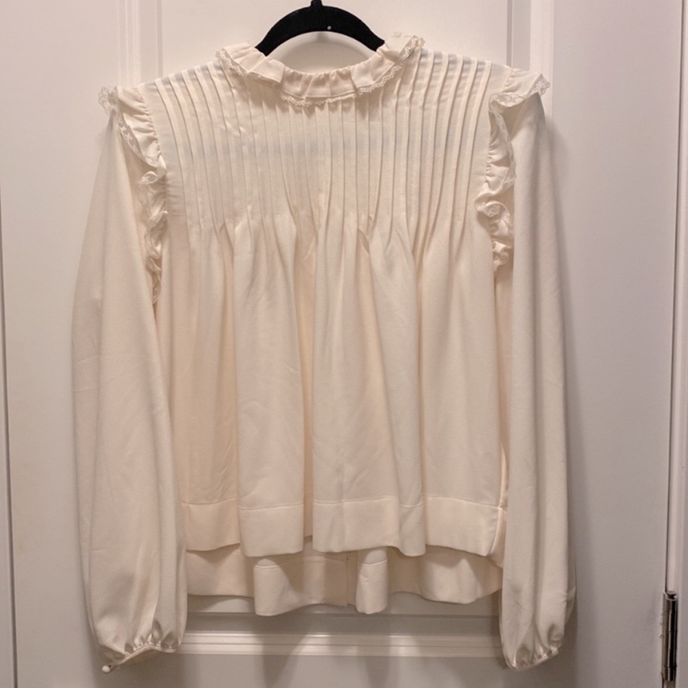 Wilfred cream blouse button up back M
